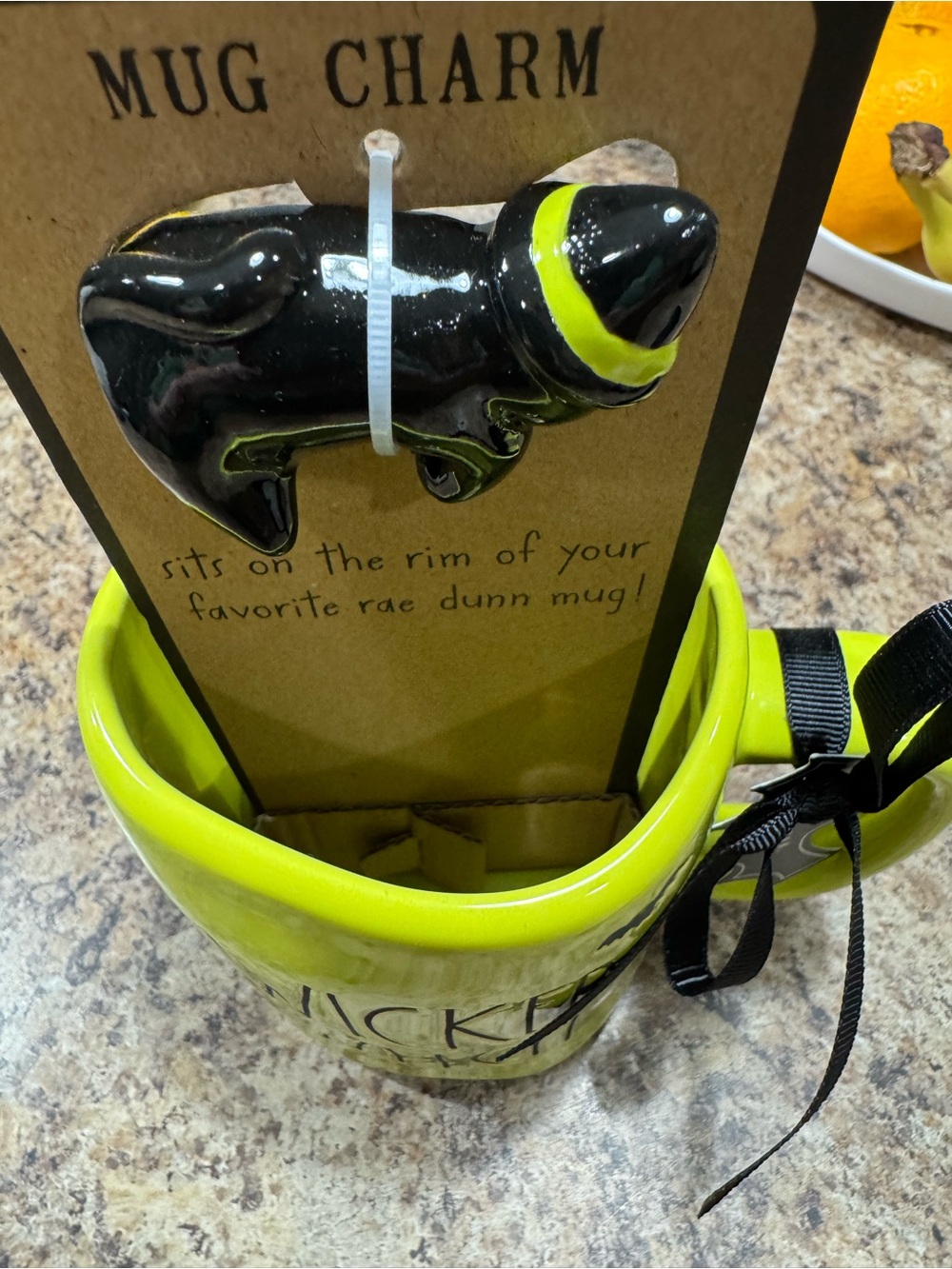 Rae Dunn Wicked Witch Mug w/ Mug Charm NWT - Picture 3 of 7